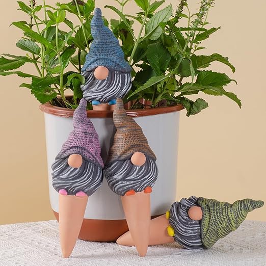 4 Pack Terracotta Watering Spikes, Vacation Self-Watering Planters Devices - Image 8