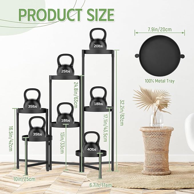 iDavosic.ly Plant Stand Indoor Outdoor, 7 Tier Corner Metal Flower Display - Image 2