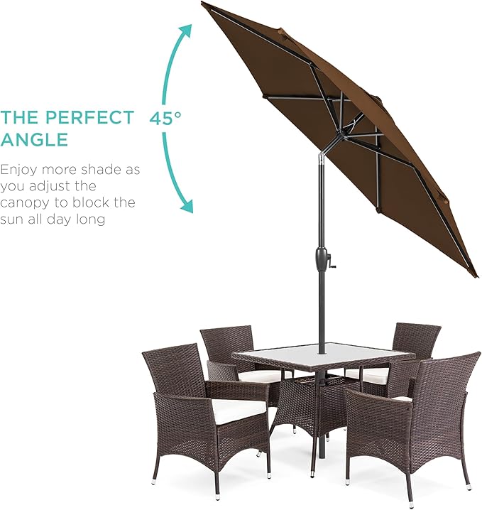 Best Choice Products 7.5ft Heavy-Duty Round Outdoor Market Table Patio Umbrella - Image 2