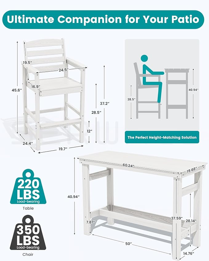 SERWALL Outdoor Bar Set - Image 5