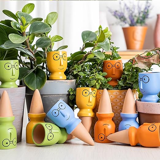 4 Pack Terracotta Watering Spikes, Vacation Self-Watering Planters Devices - Image 6