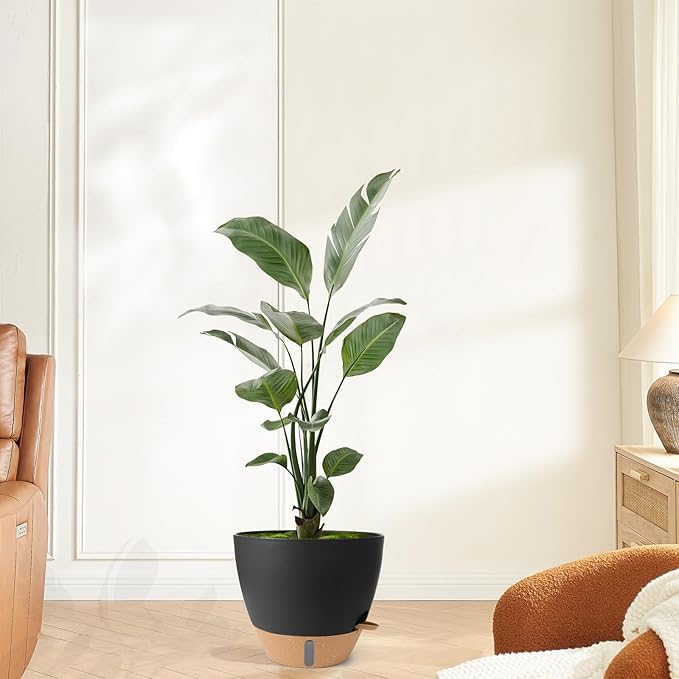Plant Pots, 12/10/9/8/ Inch Large Plastic Self Watering Flower Pots Indoor - Image 7