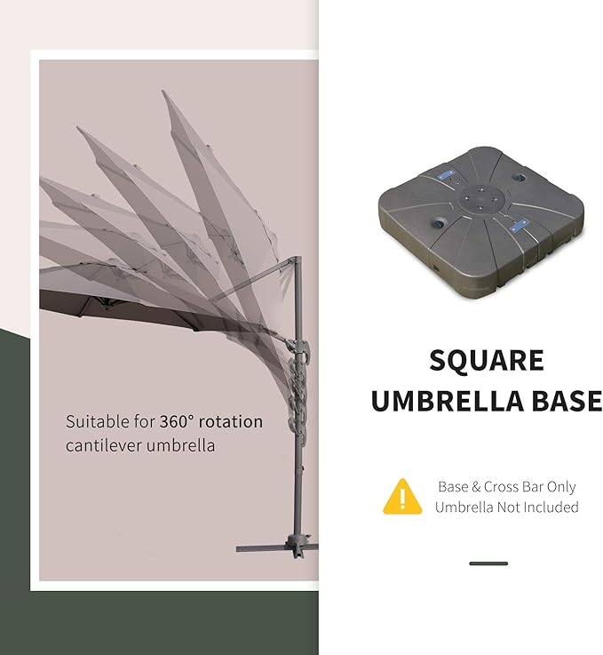 Outsunny Square Cantilever Patio Umbrella Base - Image 5