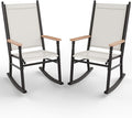 Shintenchi 2 Pcs Outdoor Rocking Chairs Set, Upgraded High Back Patio Rocking by Shintenchi