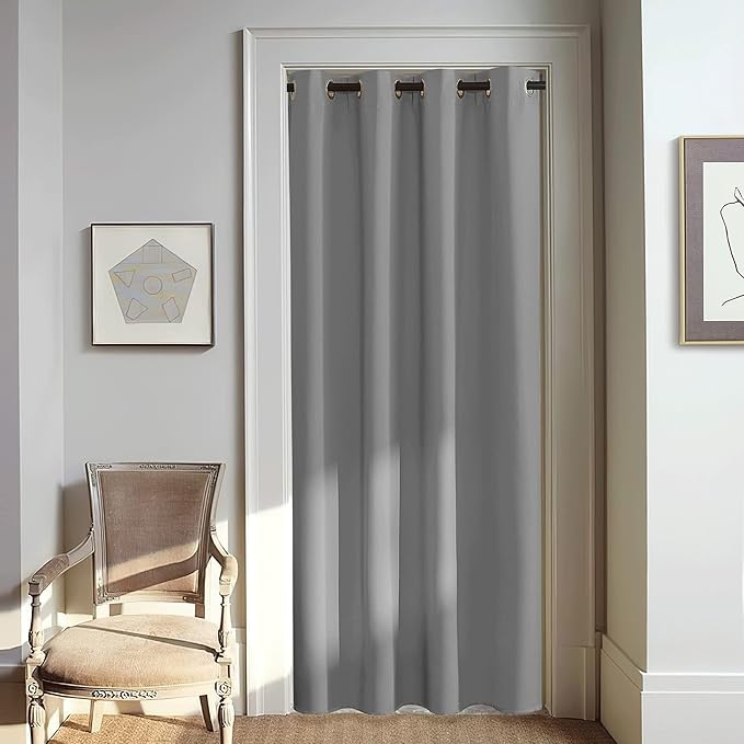 NICETOWN Blackout Silver Grey Doorway Curtain by NICETOWN