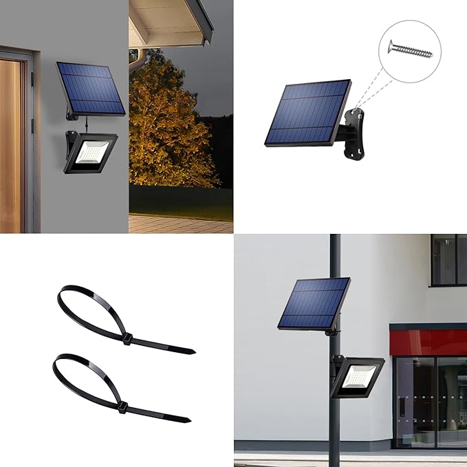 Solar Lights Dusk to Dawn 4400mAh Solar Powered Spotlight Waterproof Flood - Image 5