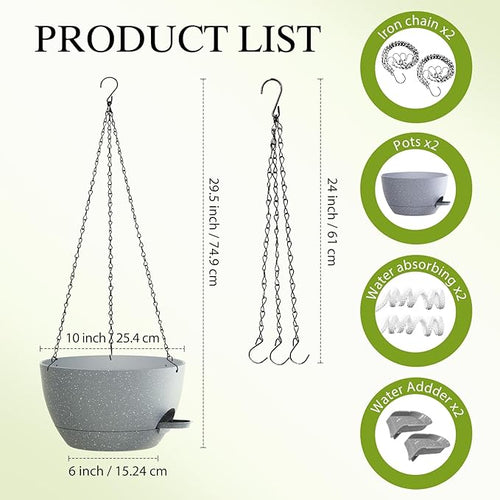 10 Inch Hanging Baskets 2 PC - Image 2