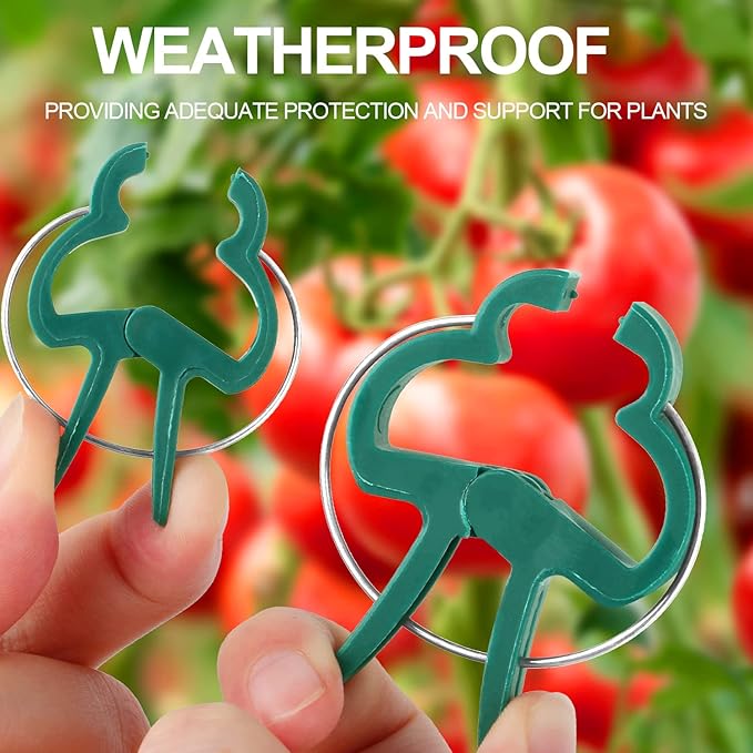 120 Pcs Plant Support Clips, Flower and Vine, Garden Tomato Plant Support Clips - Image 2