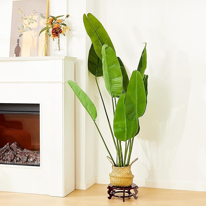 Geetery 2 Pcs 4 to 12 in Wooden Plant Stands Indoor Chinese Oriental Plant Stand - Image 5