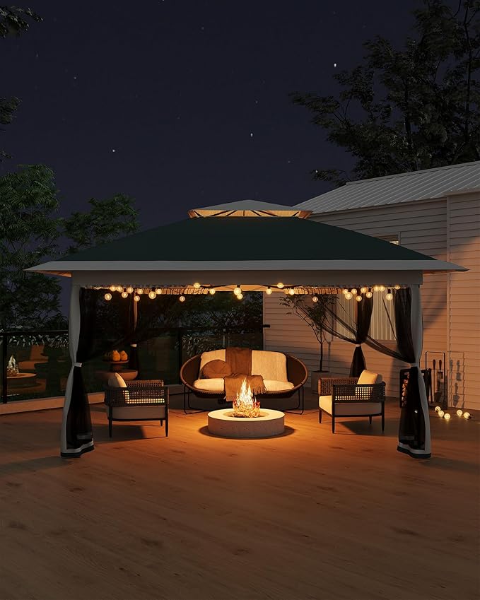 Canopy Tent 12x12 ft, Pop Up Gazebo One-Push Setup - Image 2