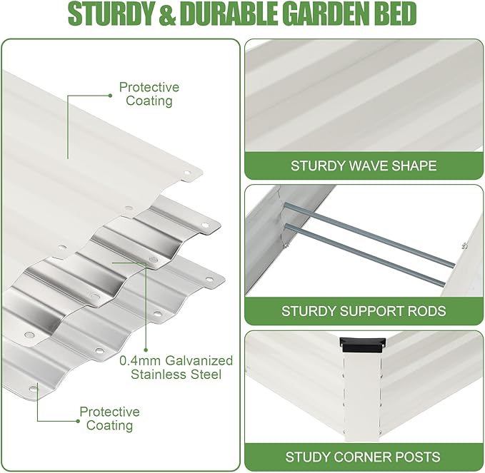 Galvanized Raised Garden Bed Outdoor | Metal Raised Garden Bed - Image 5