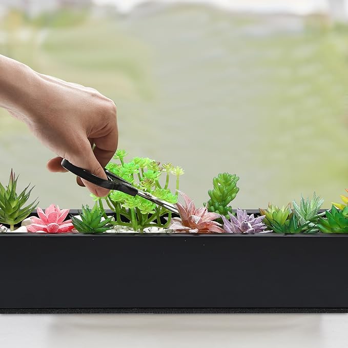 32 x 3.5 x 3.5 Inch Long Rectangular Planter Box Window Sill Plant Box Metal - Image 5