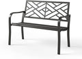 Sophia & William Outdoor Metal Bench Patio Garden Bench, Cast Iron Park Benches by SophiaWilliam