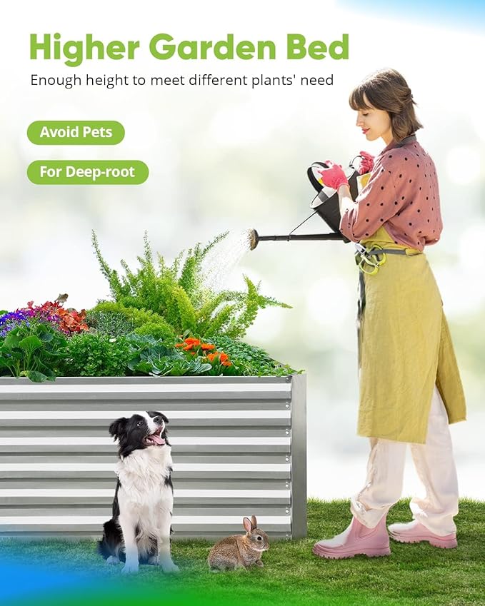 Quictent Galvanized Raised Garden Bed 6x3x2 Ft Metal Planter Box Bottomless - Image 5