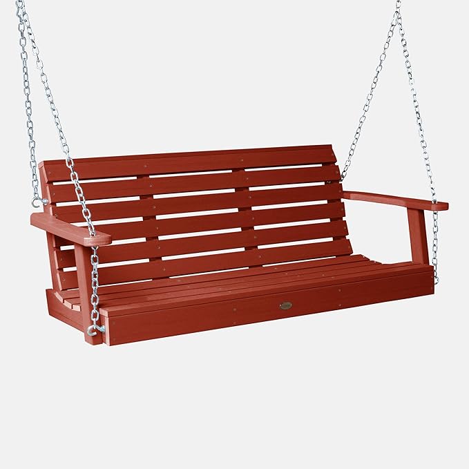Highwood Weatherly Porch Swing 5 Feet, Rustic Red by highwood