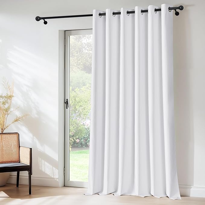 NICETOWN 100% Blackout Sliding Door Curtains 95 inches Long, Grommet Thermal - Image 2