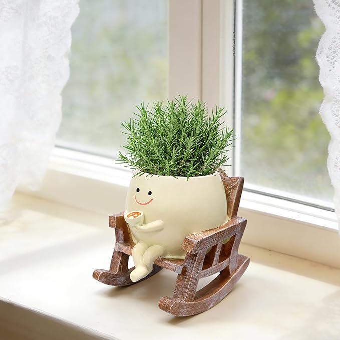 Smiley Face Planter Pot, Cute Plant Pots - Image 3