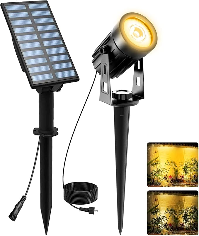 T-SUNUS Christmas Solar Landscape Spotlights Warm White 3000K Metal Lights by T-SUNUSLighting