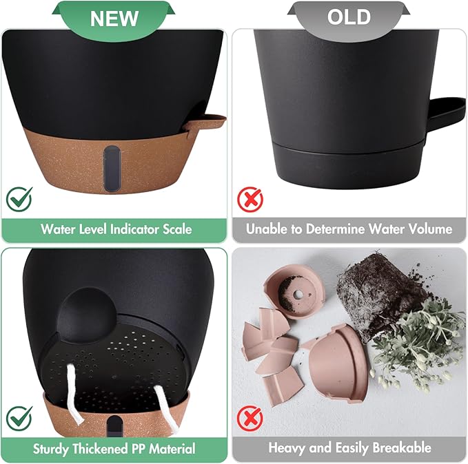 12/10/8 Inch Self Watering Pots - Image 8