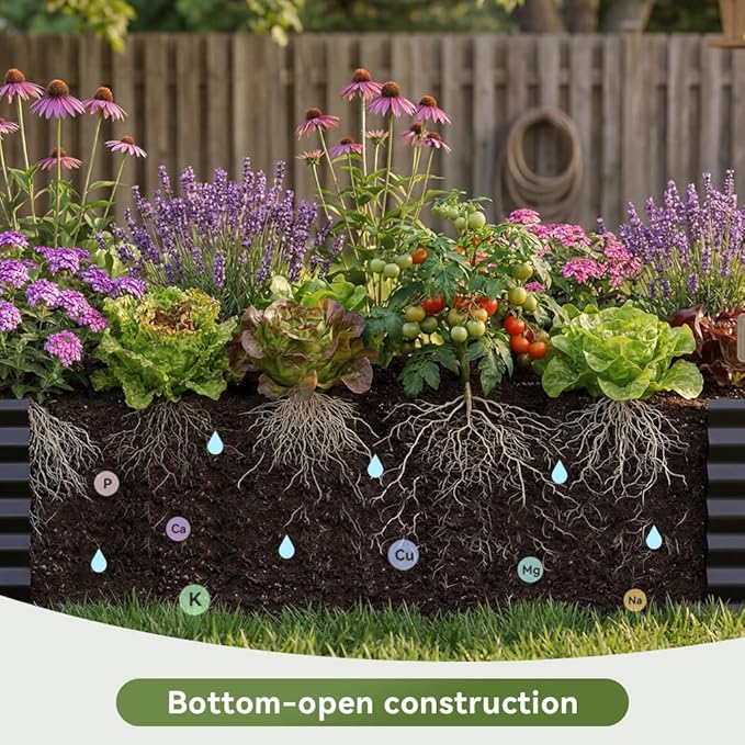 COMHOMA Galvanized Raised Garden Bed, Large Metal Planter Box - Image 3