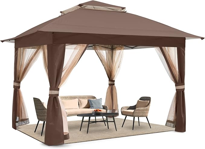 COOSHADE 13x13 Pop Up Gazebo Tent Outdoor Canopy Patio Shelter by COOSHADE