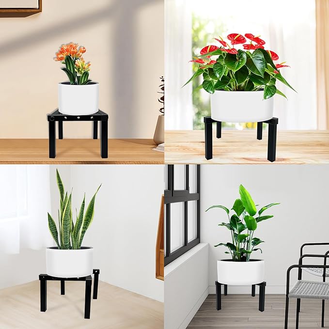 4 Pcs Four Legs Adjustable Metal Plant Stand - Image 8