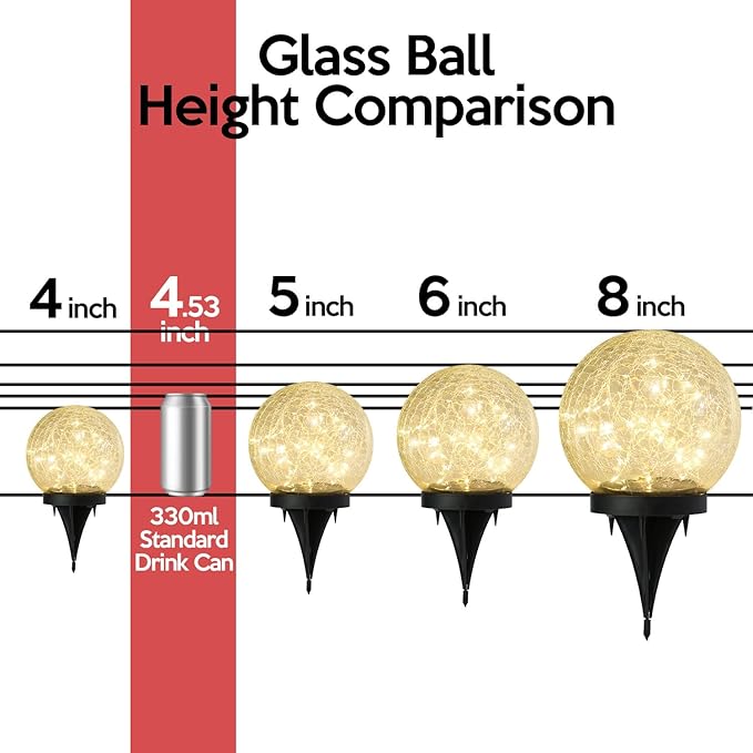 Outdoor Waterproof IP65 Solar Globe Lights, Led Solar Light Balls - Image 6