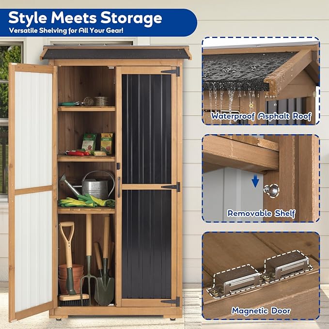 Storage Cabinet Outdoor Garage Cabinets - Image 4