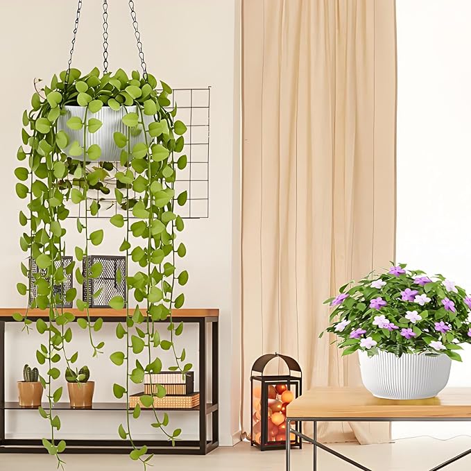 8.8 Inch Hanging Planters for Outdoor Indoor Plants - Image 4