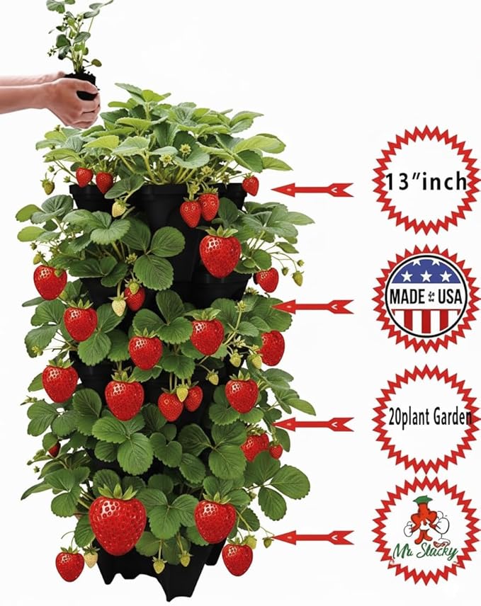 5 Tier Stackable Strawberry, and Vegetable Planter - Image 2
