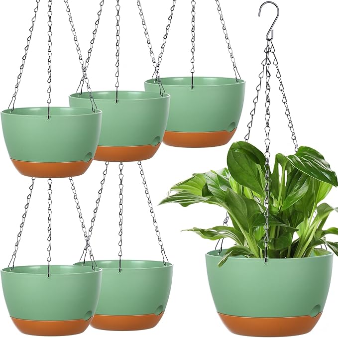 Mumufy 6 Pcs 8 Inch Hanging Planters by Mumufy