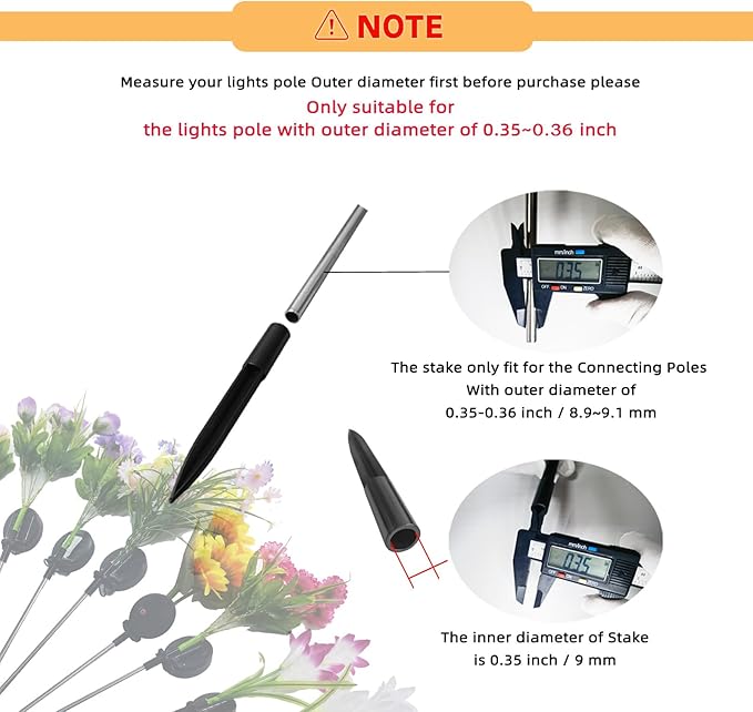 10 Pack Solar Light Stakes Replacement, ABS Reinforced Ground Spikes - Image 2