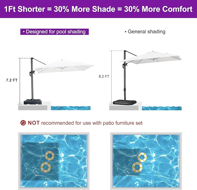 PURPLE LEAF 8' X 8' Patio Umbrella - Image 2