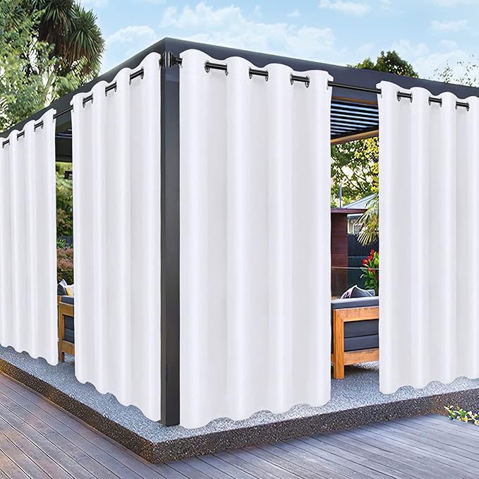 PureFit Outdoor Curtains for Patio Waterproof Weatherproof, UV Resistant by PureFit