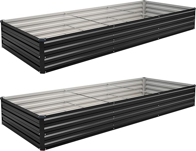 10×3×1FT Galvanized Raised Garden Bed Kit, Metal Planter Boxes, Large Outdoor - Image 7
