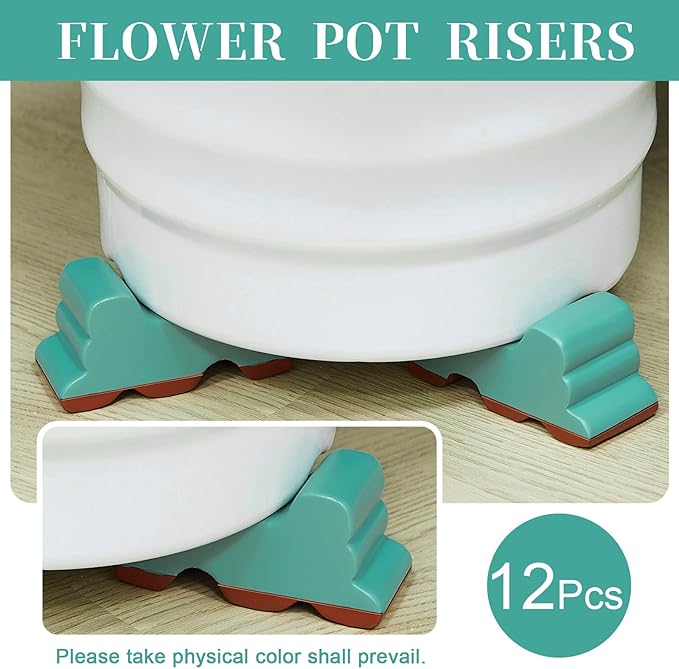Kigeli 12 Pcs Resin Pot Feet for Outdoor Planters 3 Inch Long 1.5 Inch Tall - Image 3
