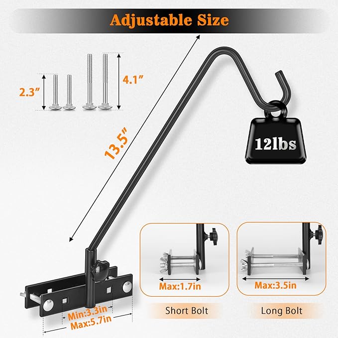 FEED GARDEN 2 Pack 13.5 Inch Deck Hooks - Image 2