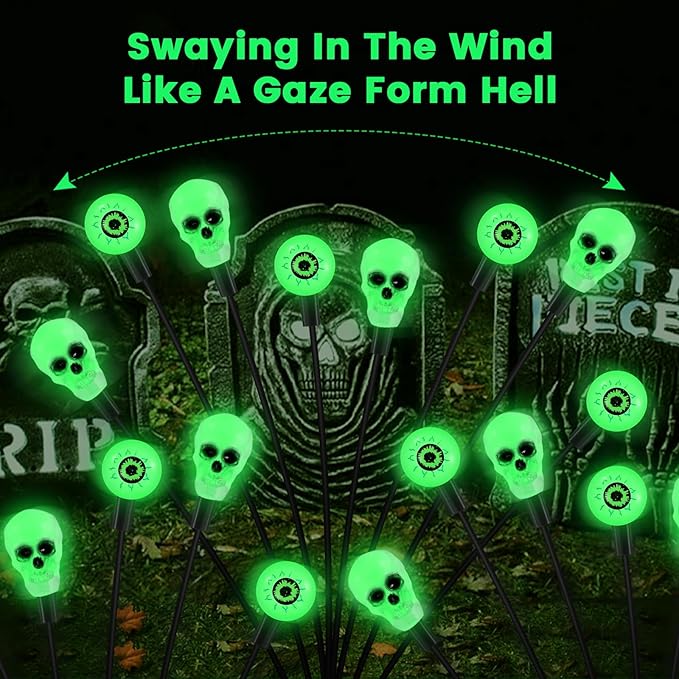 Solar Halloween Lights Outdoor, Halloween Decorations Outdoor, Scary Eyeball - Image 5