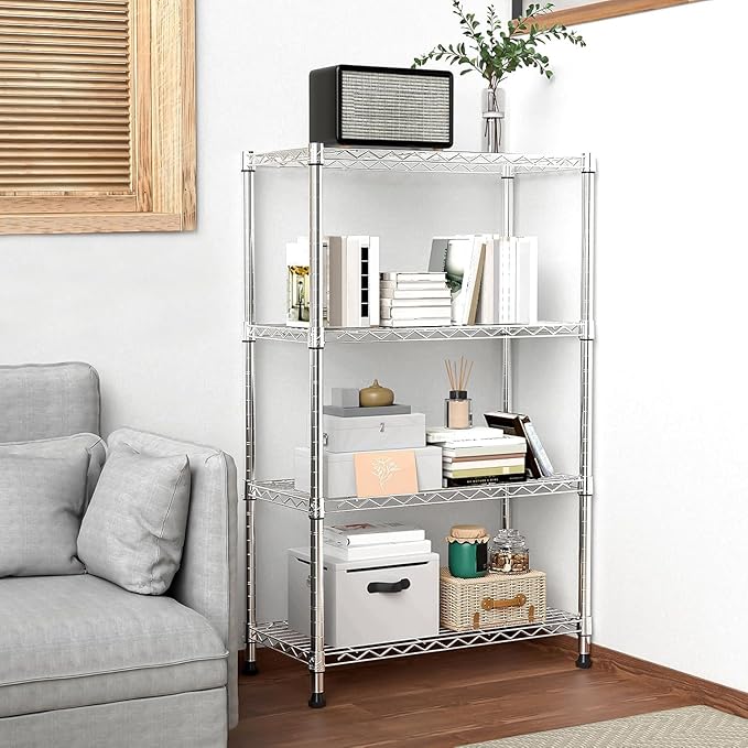 Xcity Storage Shelves, 4 Tier Heavy Duty Metal Shelving Unit, 1600 LBS Capacity - Image 2