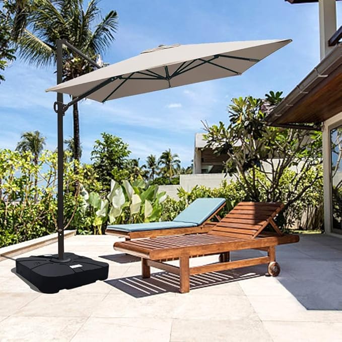 EliteShade USA 33" x 33" Offset Patio Umbrella Base Sand/Water Filled Square - Image 3