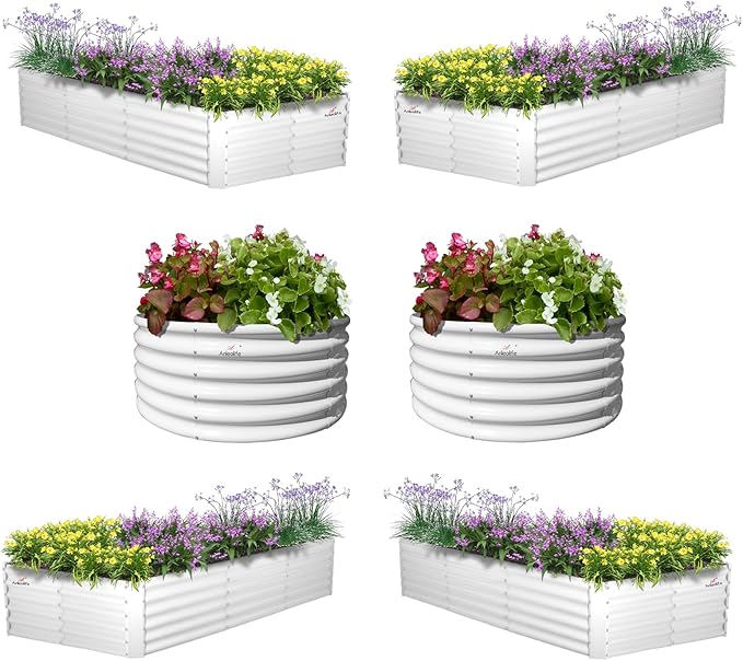 A ANLEOLIFE 6-Pack 4X4X1.5ft & 8X4X1.5ft Deep Root Galvanized Raised Garden by AAnleolife