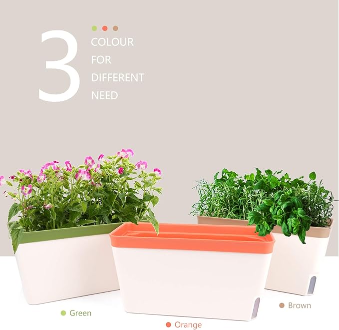 OurWarm 3 Pack Self Watering Herb Planter Set - Image 4