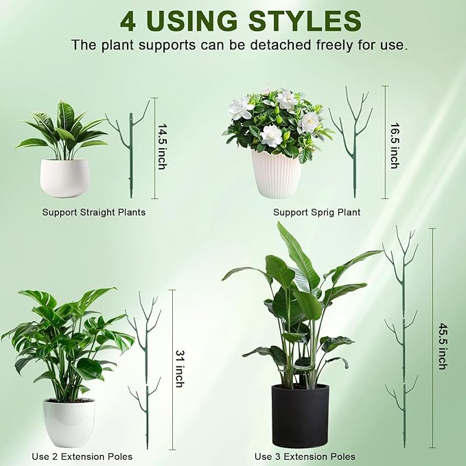 5 Pack Stackable Plant Support Stakes, Climbing Plant Support Structures - Image 3
