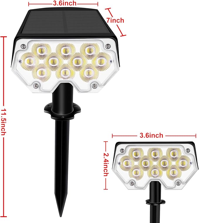 All-New Solar Spot Lights Outdoor Waterproof，20 LEDs Solar Flag Light - Image 7
