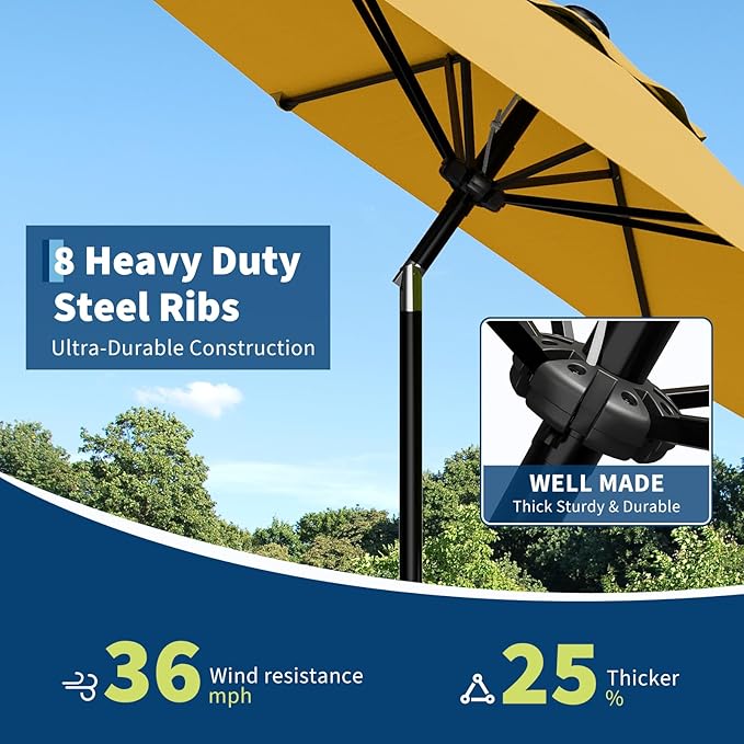 Garvee 9FT Patio Umbrella - Image 6