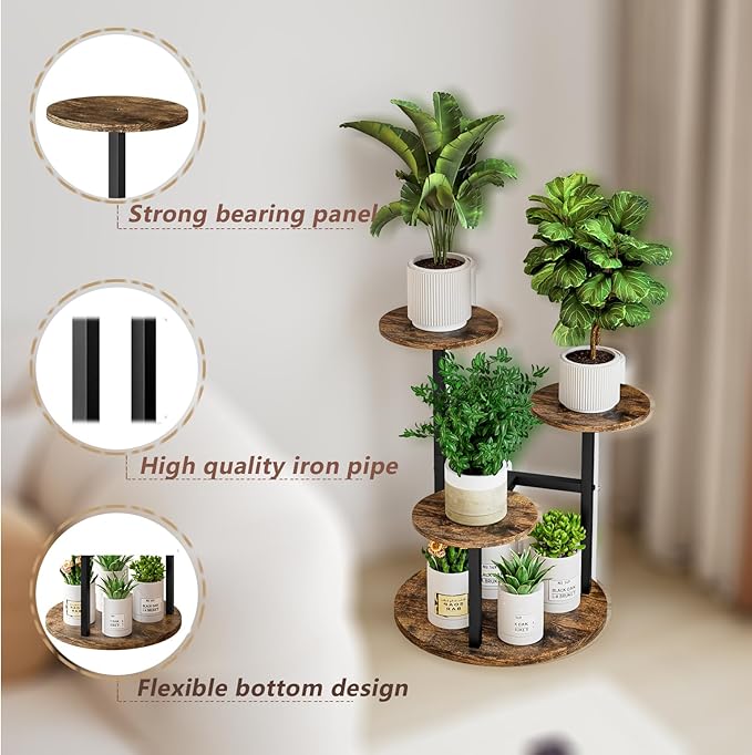 Plant Stand Indoor 4 Tier 5 Potted Multiple Flower Pot Holder - Image 4