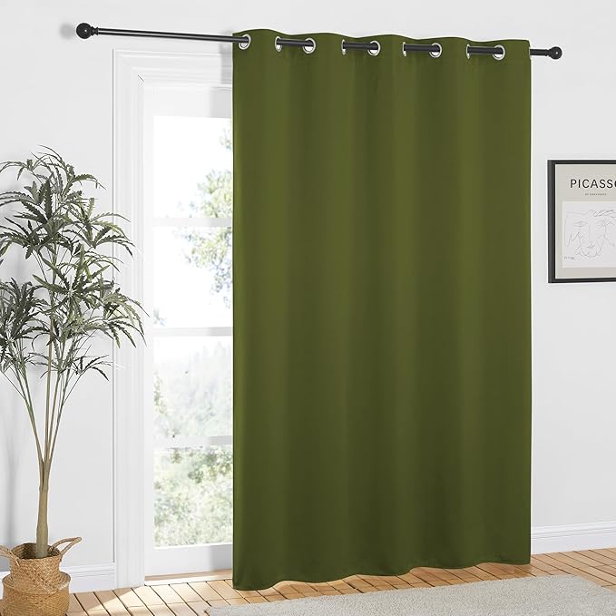 NICETOWN Olive Green Blackout Curtains 84 inch Length, Grommet Top Room - Image 8