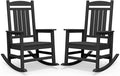SERWALL HDPE Outdoor Rocking Chair Set of 2, Patio Rocking Chairs, All-Weather by SERWALL