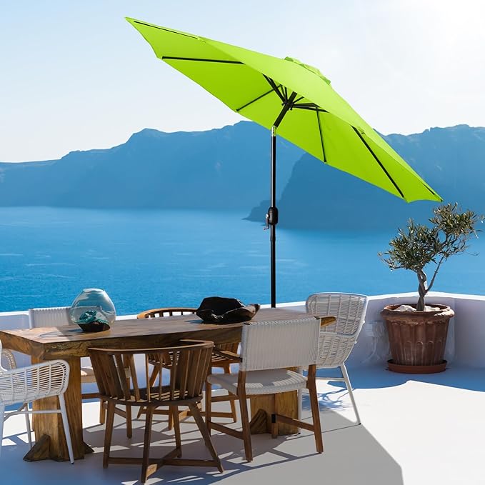 Backyard Expressions 9 ft. Patio Umbrella, Market Table Umbrella w/Tilt and - Image 6