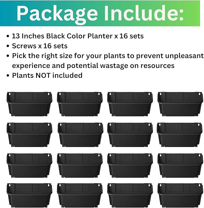 Maxona Black Color Vertical Garden Planter - Image 2